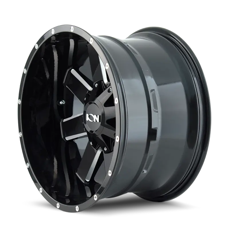 Ion Type 141 20X9 / 8X180 Bp / 18Mm Offset / 124.1Mm Hub Gloss Black Milled Wheel 1