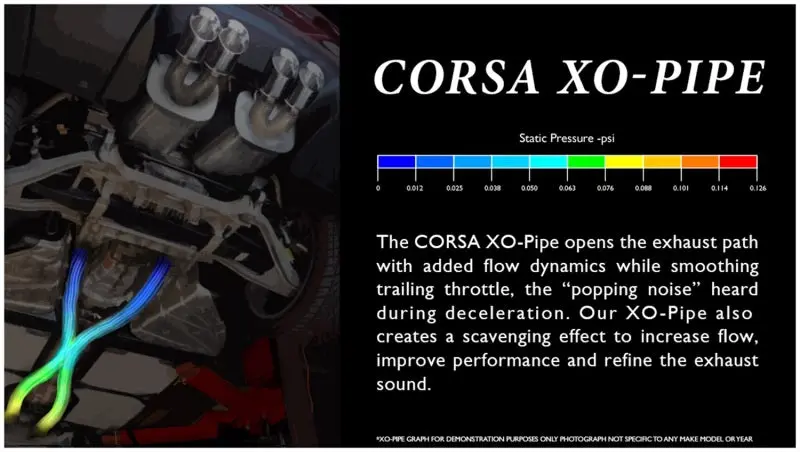 Corsa 09-11 Chevrolet Corvette C6 6.2L V8 Xo Pipe Exhaust 2