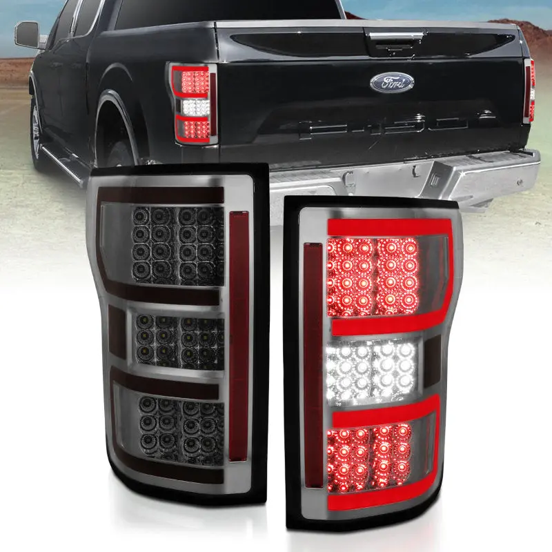 Anzo 18-19 Ford F-150 Led Taillights Smoke 2