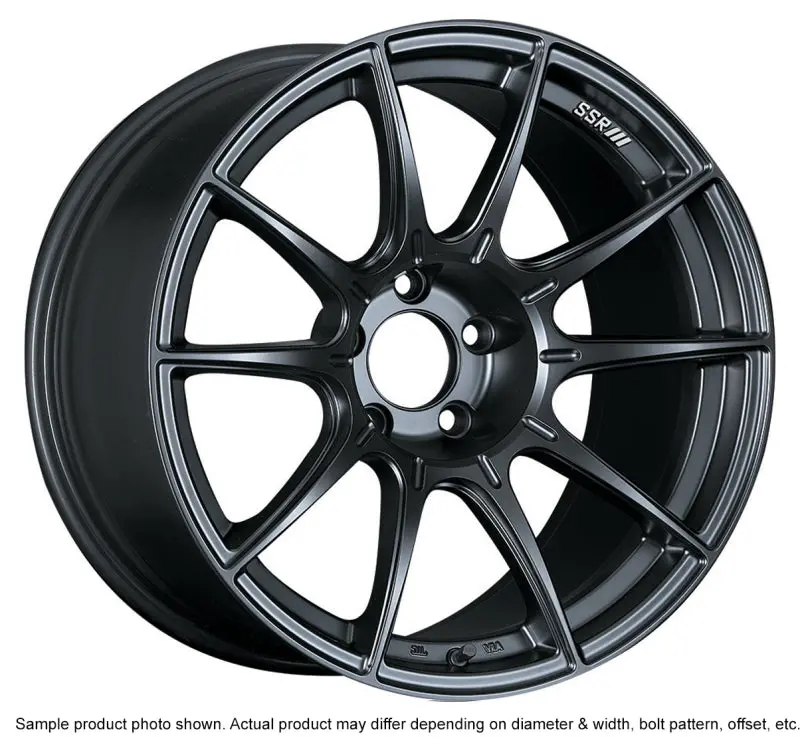 Ssr Gtx01 18X9.5 5X114.3 22Mm Offset Flat Black Wheel Evo 8 9 X / G35 / 350Z / 370Z 1