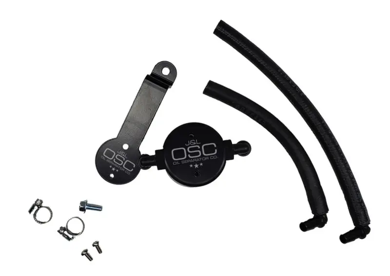 J&Amp;L 16-23 Toyota Tacoma 3.5L Driver Side Oil Separator 3.0 - Black Anodized 1
