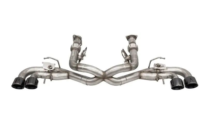 Corsa 20-22 Corvette C8 3In Valved Cat-Back 4.5In Blk Quad Tips - Fits Factory Npp Exhaust 1