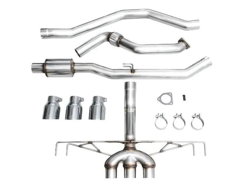 Awe Tuning 2023 Honda Civic Type R Fl5 Track Edition Exhaust W/ Triple Chrome Silver Tips 1