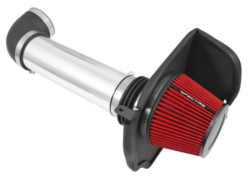 Spectre 11-17 Dodge Challenger/Charger 5.7L V8 Air Intake Kit - Polished W/Red Filter 1