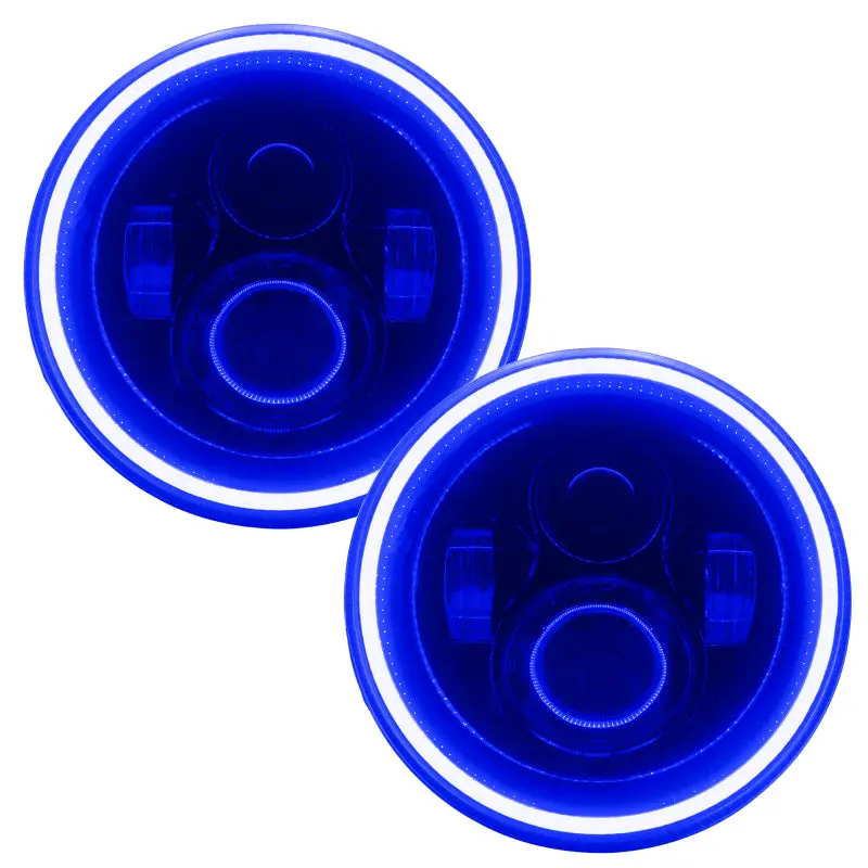 Oracle 7In High Powered Led Headlights - Black Bezel - Blue 1