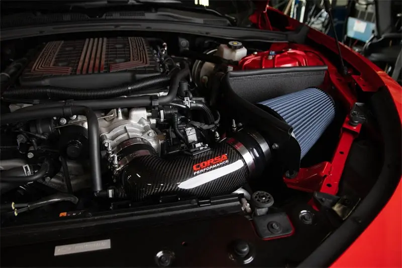 Corsa 17-21 Chevrolet Camaro Zl1 Carbon Fiber Air Intake W/ Maxflow 5 Oil Filtration 2