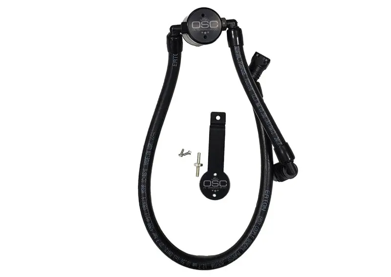 J&L Oil Separator 3.0 Passenger Side 2011-14 Mustang Gt/12-13 Boss 302 Remote Mount - Black Anodized 1