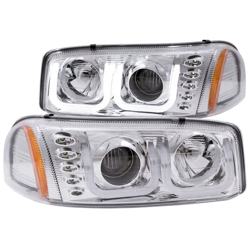Anzo 1999-2006 Gmc Sierra 1500 Projector Headlights W/ U-Bar Chrome 1