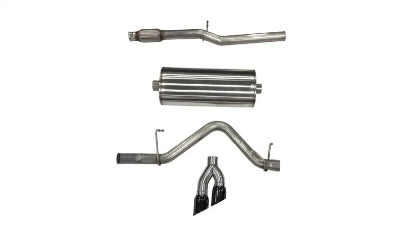 Corsa 2019-2022 Silverado Sierra, Denali 5.3L 147Wb Sport Cat-Back Twin Sse Exit W/ Black Tips 1