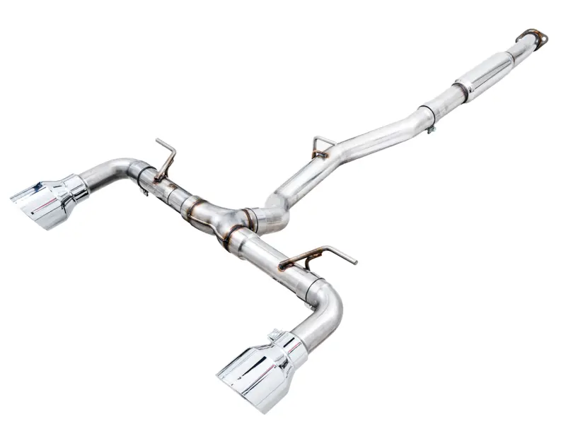 Awe Subaru Brz/ Toyota Gr86/ Toyota 86 Track Edition Cat-Back Exhaust- Chrome Silver Tips 1
