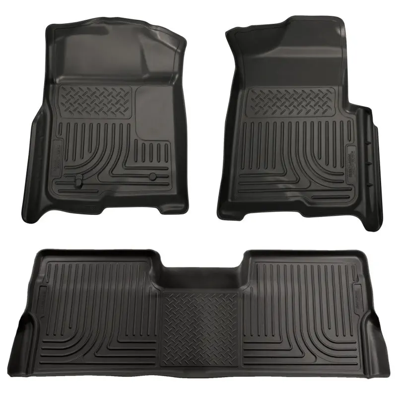 Husky Liners 09-12 Ford F-150 Super Crew Cab Weatherbeater Combo Black Floor Liners 2