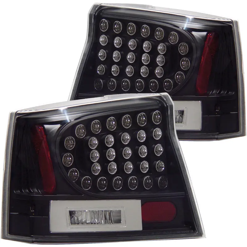 Anzo 2006-2008 Dodge Charger Led Taillights Black 2