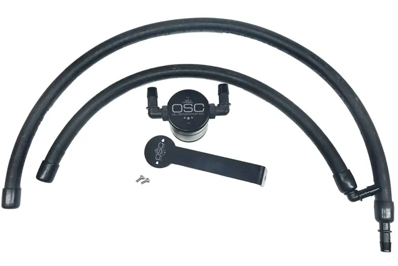 J&L 09-18 Ram 1500 5.7L Passenger Side Oil Separator 3.0 - Black Anodized 1