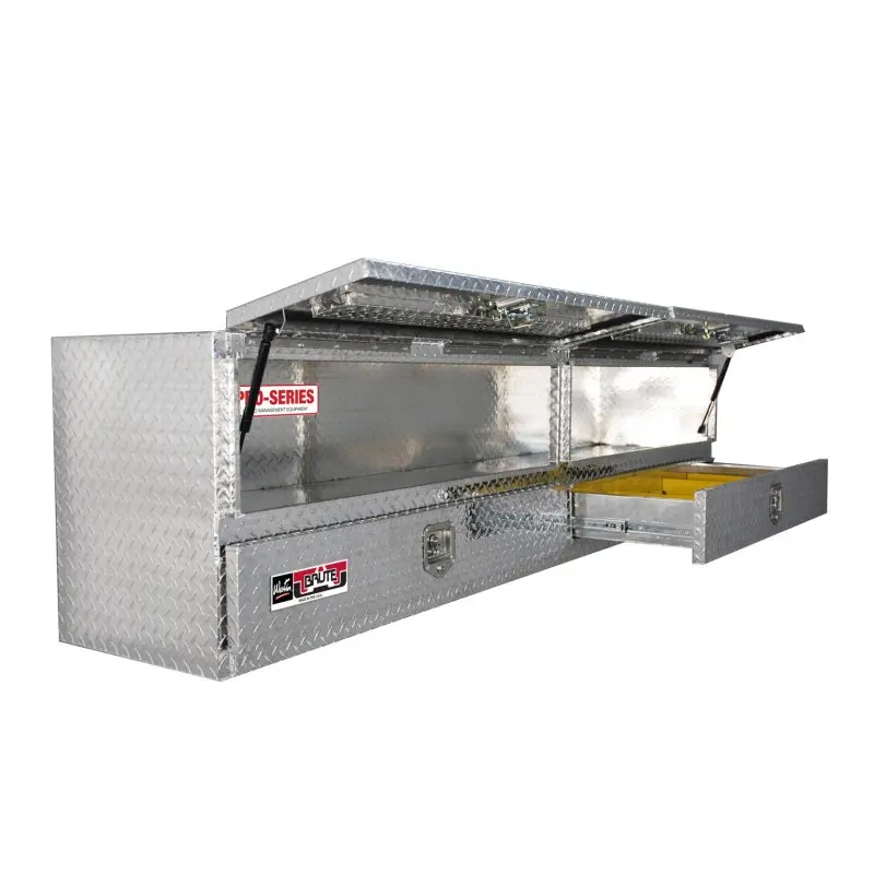 Westin/Brute High Cap 96In Stake Bed Contractor Topsider W/ Bottom Drawers - Aluminum 1