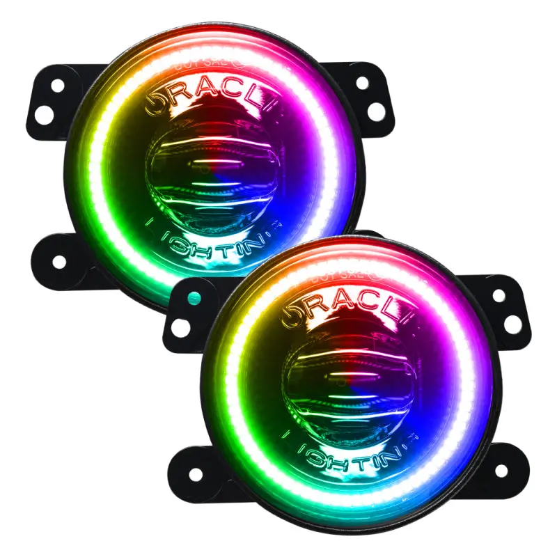 Oracle Jeep Wrangler Jk/Jl/Jt High Performance W Led Fog Lights - Colorshift - Dynamic 1