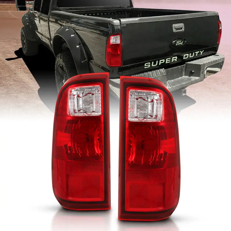 Anzo 2008-2016 Ford F-250 Taillight Red/Clear Lens (Oe Replacement) 1