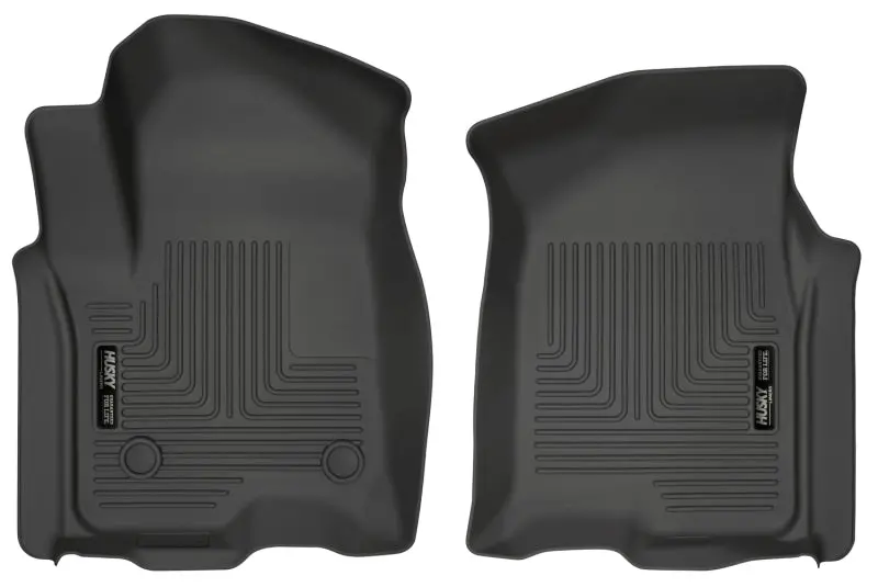 Husky Liners 2019 Chevrolet Silverado 1500 Crew Cab Weatherbeater Black Front Floor Liners 1