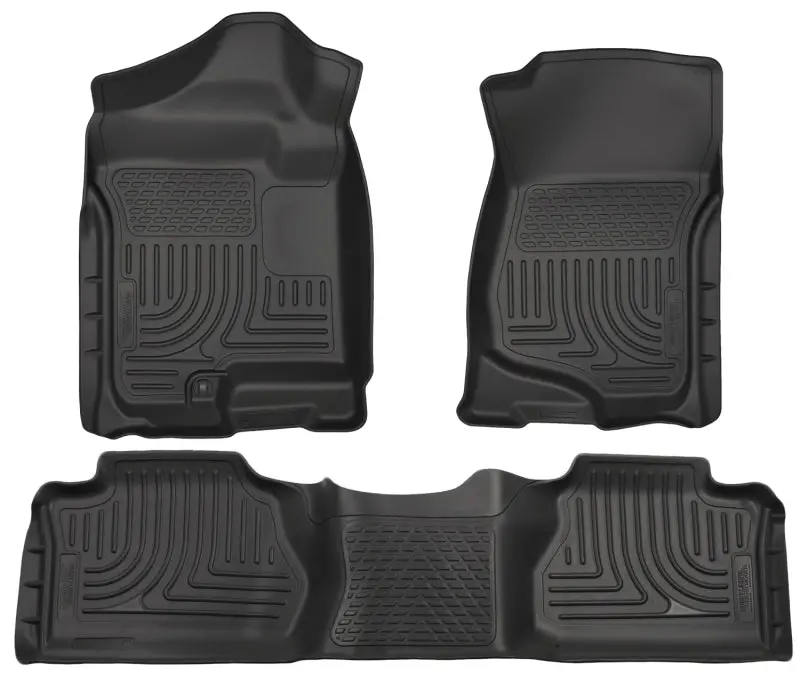 Husky Liners 07-12 Chevy Silverado/Gmc Sierra Extended Cab Weatherbeater Combo Black Floor Liners 2