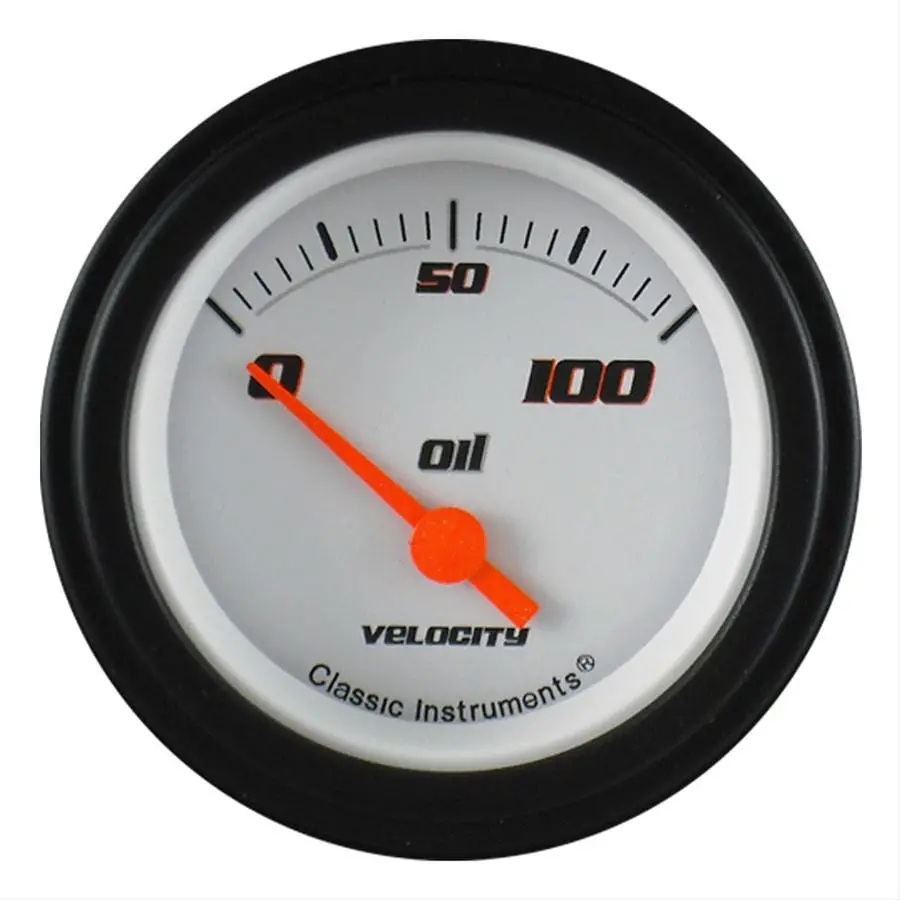 Classic Instruments Vs81Wblf Velocity Series Gauge – White Dial, Black Bezel, 3-3/8" Format 1