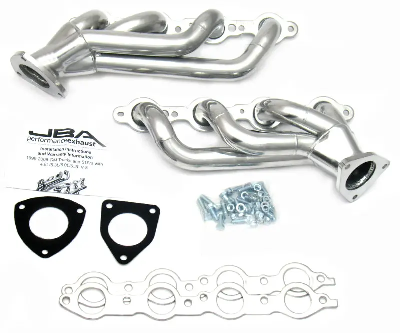Jba 03-06 Gm Truck 6.0L Ls W/O Egr 1-5/8In Primary Silver Ctd Cat4ward Header 2