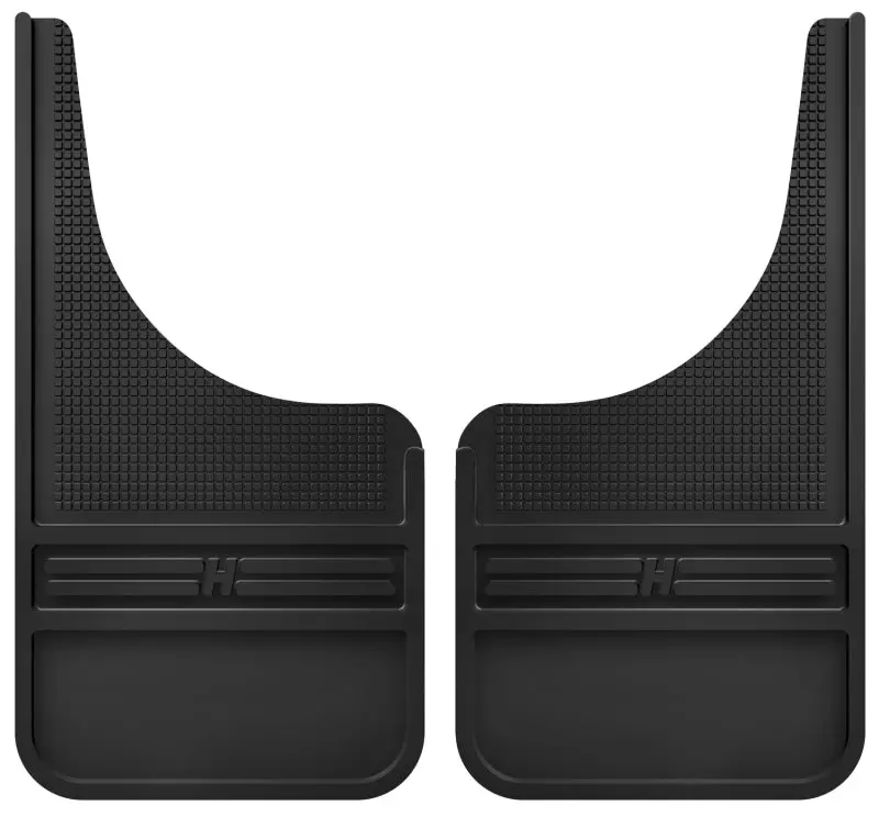 Husky Liners Universal 12In Wide Black Rubber Front Mud Flaps W/O Weight 2