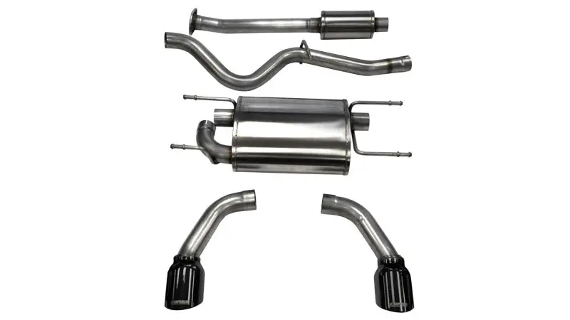 Corsa 12-14 Scion Frs / Subaru Brz Black Tip Sport Cat-Back Exhaust 1