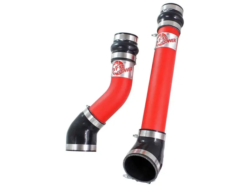 Afe Bladerunner Intercooler Tubes Hot & Cold Side 3.5In 94-02 Dodge Diesel Trucks L6-5.9L (Td) - Red 1