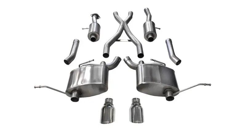 Corsa 15-16 Jeep Grand Cherokee Polished 2.5In Dual Rear Exit Cat-Back Exhaust 1