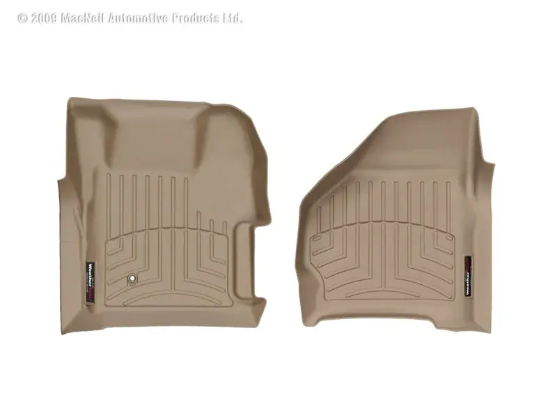Weathertech 99-07 Ford F250/F350/F450/F550 Super Duty Regular Cab Front Floorliner - Tan 1