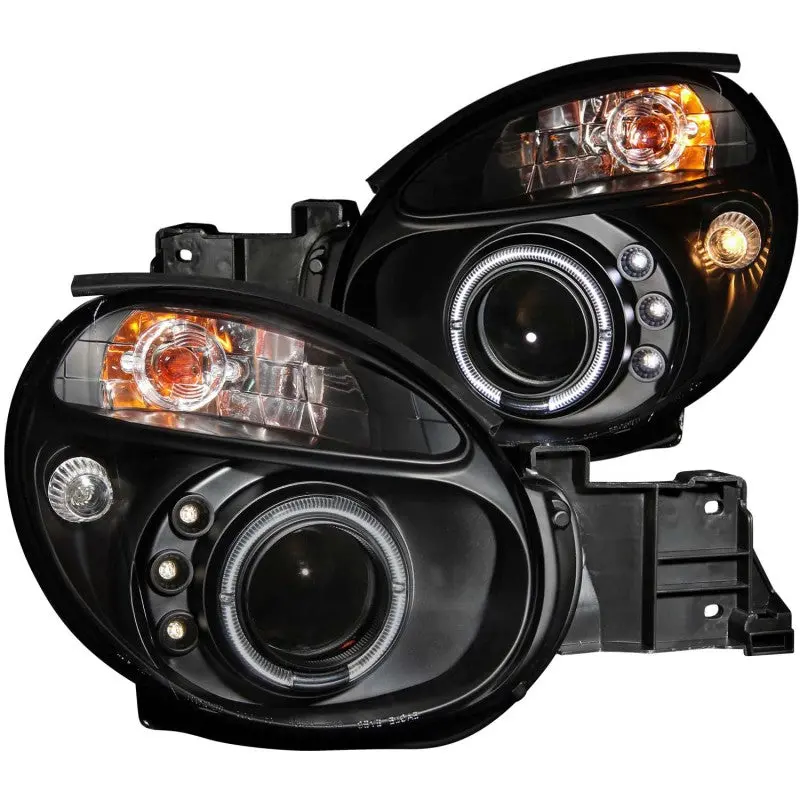Anzo 2002-2003 Subaru Impreza Projector Headlights W/ Halo Black 1