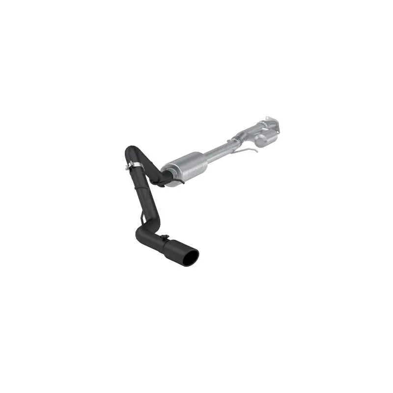 Black-Coated Aluminized Steel, 3 Cat-Back, Single Side Exit 2019-2024 1500 Silverado/ Sierra 2.7L 1