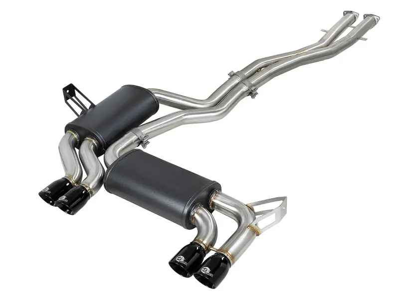 Afe Mach Forcexp 2.5 In 304 Stainless Steel Cat-Back Exhaust System W/ Black Tips 01-06 Bmw M3 (E46) 1