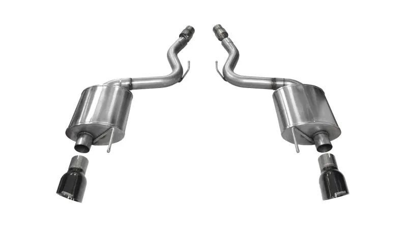 Corsa 2015 Ford Mustang Gt 5.0 3In Axle Back Exhaust Black Dual Tips (Touring) 1