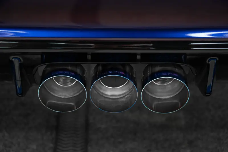 Mbrp 23-24 Honda Civic Type R 2.0L T304 Ss 3In Cat-Back Exhaust Triple Center Outlet W/ Burnt Tips 2