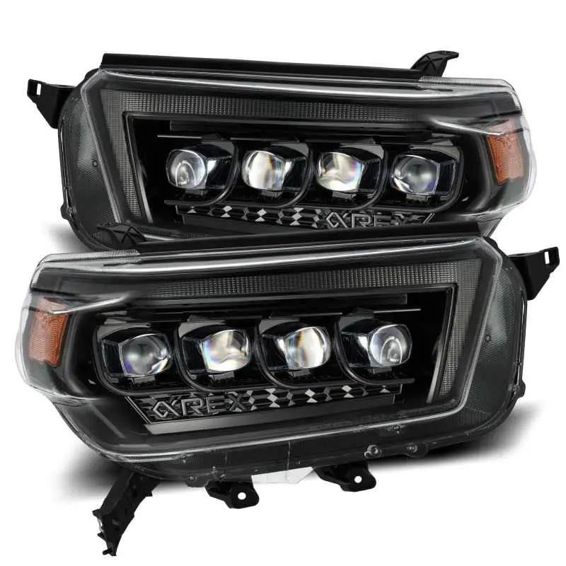 Alpharex 10-13 Toyota 4Runner Nova Led Proj Headlights Plank Style Alpha Black W/Seq Signal/Drl 1