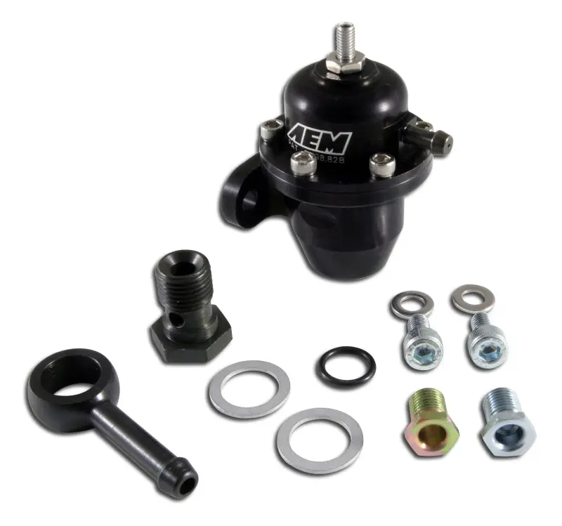 Aem 86-93 Acura / 95-98 Tl / 88-91 Civic/Crx / 92-01 Prelude Black Adjustable Fuel Pressure Regulato 1