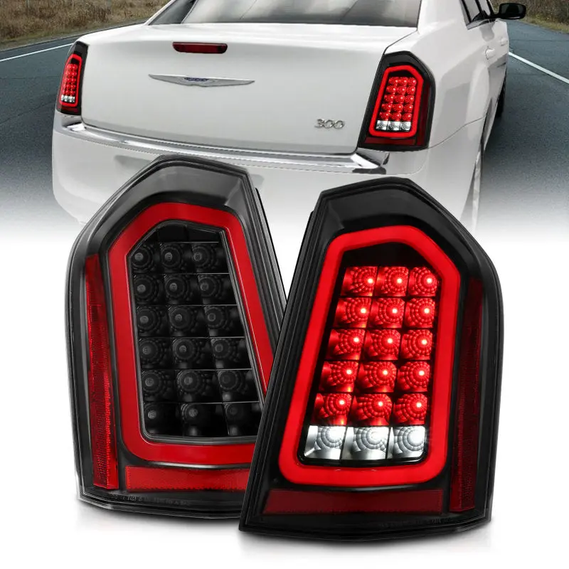 Anzo 11-14 Chrysler 300 Led Taillights Black W/ Sequential 2