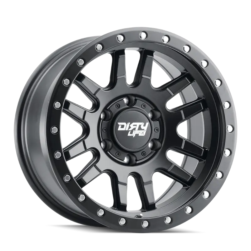 Dirty Life 9309 Canyon Pro 17X9/6X139.7 Bp/-12Mm Offset/106Mm Hub Matte Black Wheel - Beadlock 2