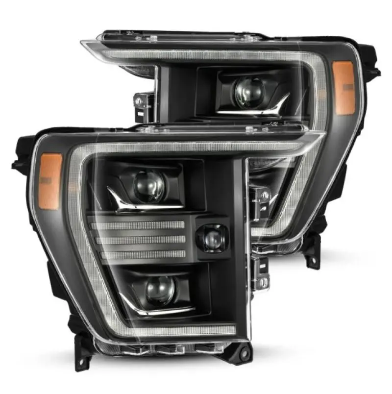 Alpharex 21-22 Ford F150 Pro-Series Projector Headlights Black W/Activ Light/Seq Signal 1