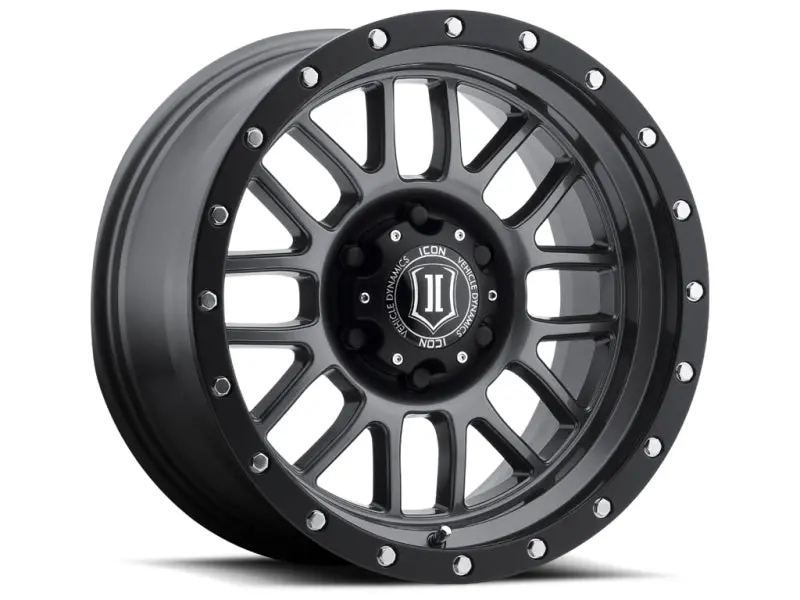 Icon Alpha 17X8.5 6X5.5 0Mm Offset 4.75In Bs 106.1Mm Bore Gun Metal Wheel 1