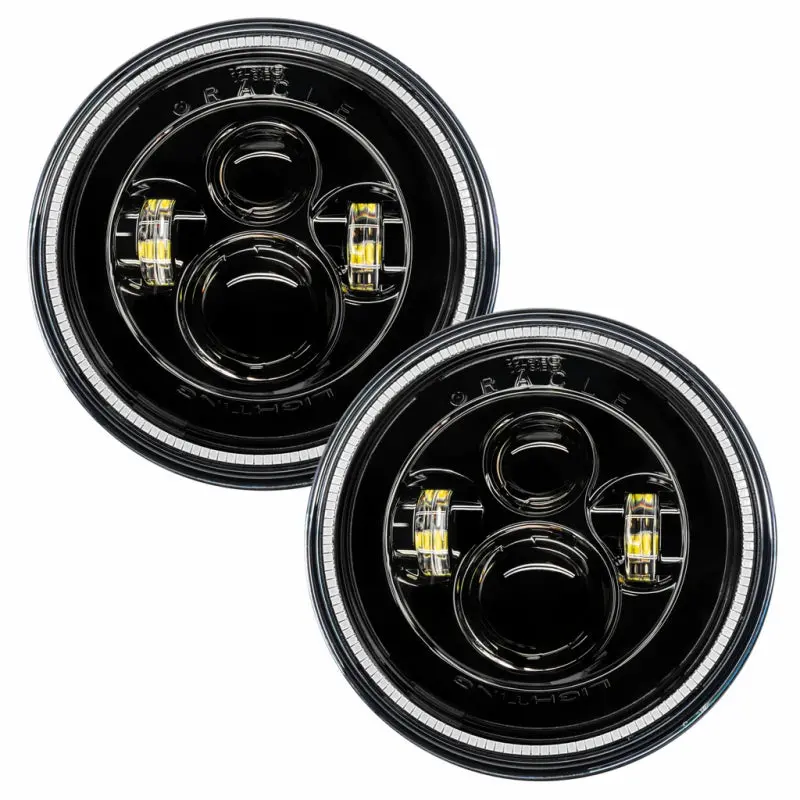 Oracle 7In High Powered Led Headlights - Black Bezel - Blue 2