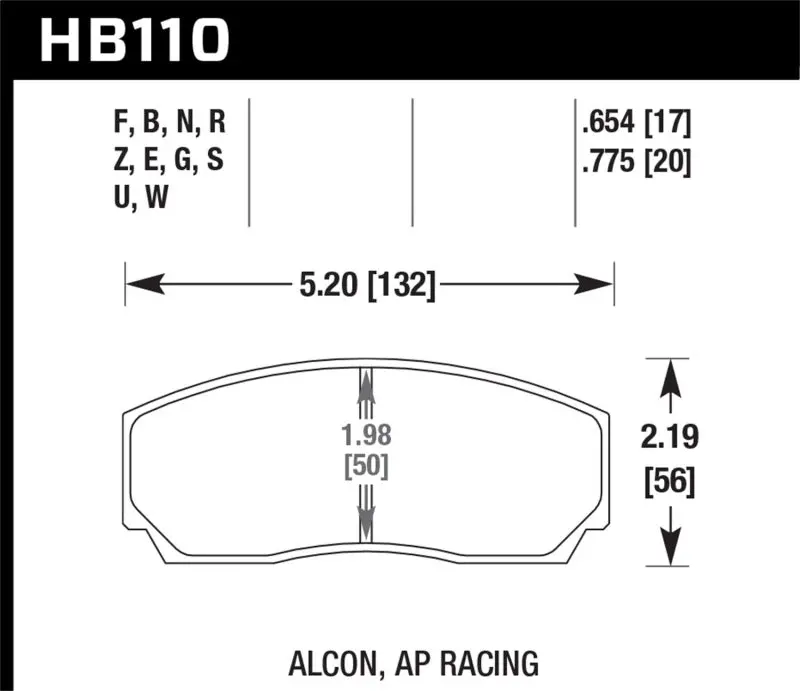 Hawk Ap Cp5200 Caliper Performance Ceramic Street Brake Pads 2