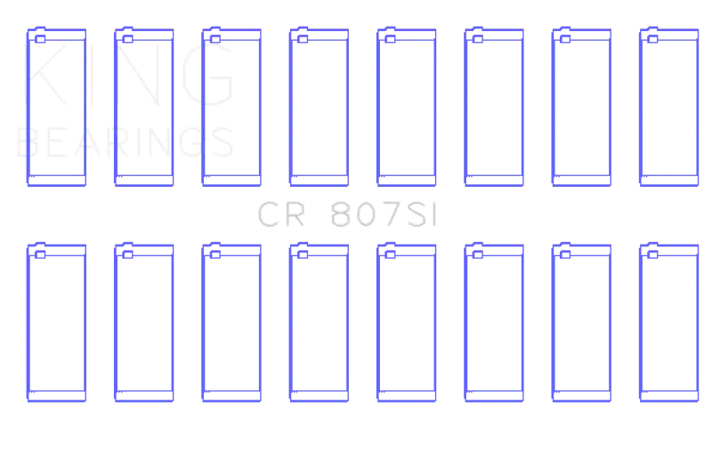King Chevy Ls1 / Ls6 / Ls3 (Size Std) Silicone Bi-Metal Alum Rod Bearing Set 2