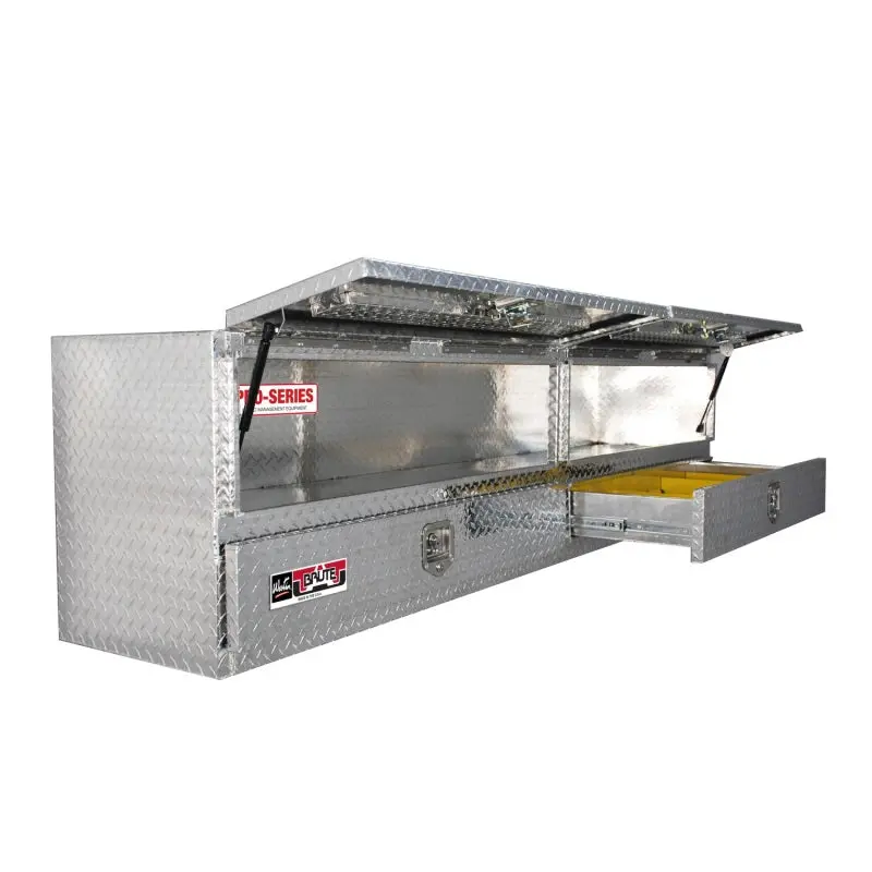 Westin/Brute High Cap 96In Stake Bed Contractor Topsider W/ Bottom Drawers - Aluminum 2