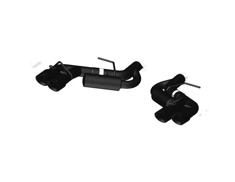 Mbrp 16-21 Chevy Camaro V8 6.2L 6Spd 3In Black Race Dual Axle Back W/ 4.5In Quad Dual Wall Tips 2