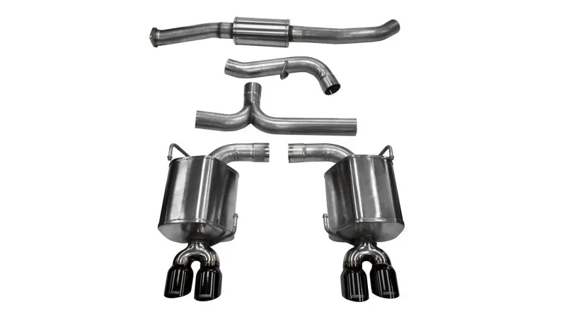 Corsa 11-13 Subaru Impreza Sedan Sti 2.5L Turbo Manual Black Sport Cat-Back Exhaust 1