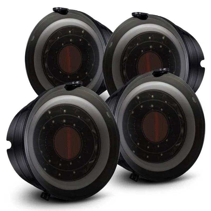 Alpharex 05-13 Chevrolet Corvette Pro-Series Led Tail Lights Jet Black 1