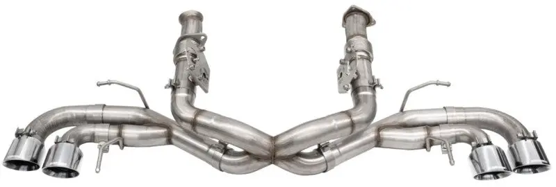 Corsa 2020 Corvette C8 3In Xtreme Cat-Back Exhaust 4.5In Pol Quad Tips - Deletes Stock Afm Valve 1