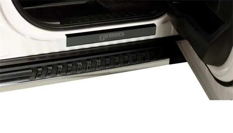Putco 15-20 Ford F-150 - Regular Cab & Supercab W/ F-150 Etching (4Pcs) Black Platinum Door Sills 1