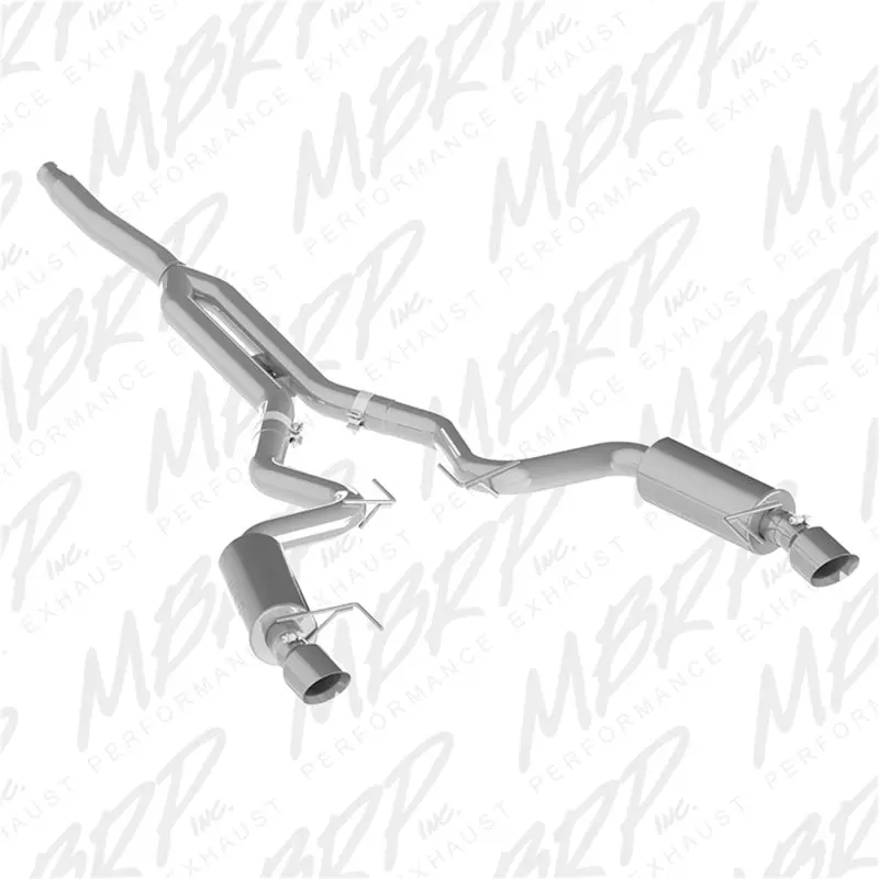 Mbrp 15-19 Ford Mustang Ecoboost 2.3L Alum 3In Cat Back Dual Split Rear Exit (Race Version) 2